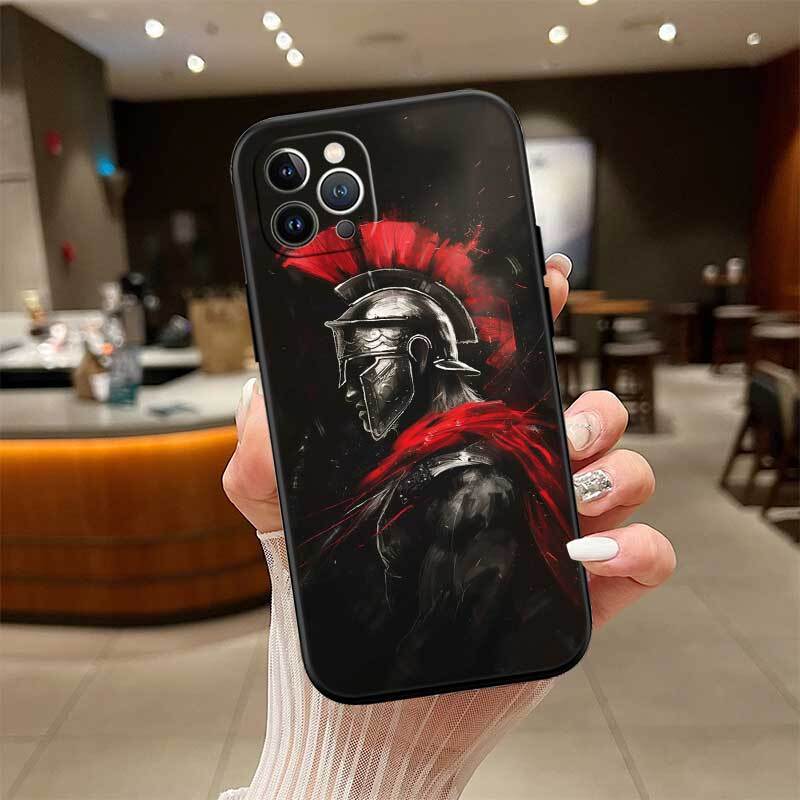 Spartan Warrior Shockproof Phone Case for iPhone 6 6s 7 8 11 12 13 14 15 16 17 16E XS Pro Max XR X SE Air