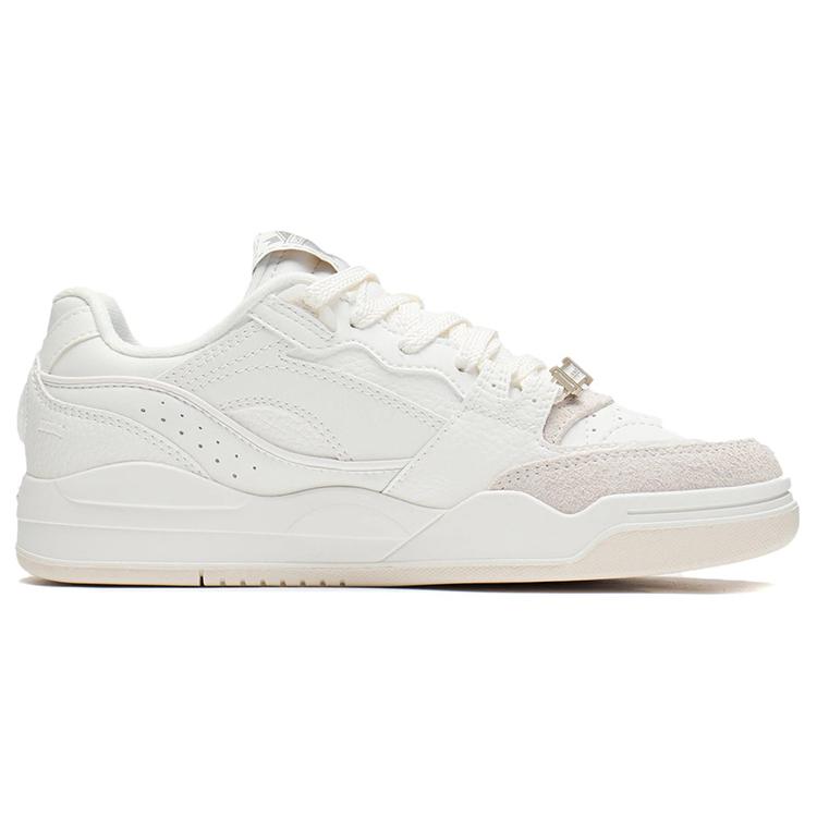New LiNing Yuebai Coverage Thermal Slip Resistant Low Top Skateboard Shoes Women's White AGCS252-1