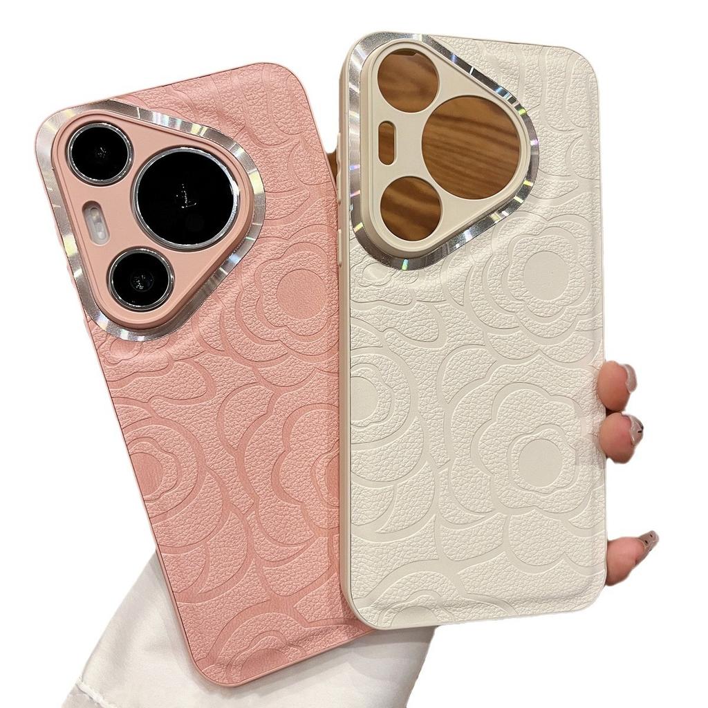Applicable to Huawei p11pro mobile phone case, new pura11 leather camellia p11/11 metal all-inclusive lens anti-defense