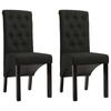 Day and Night - Day and Night Dining Chairs 2 Units Black Fabric