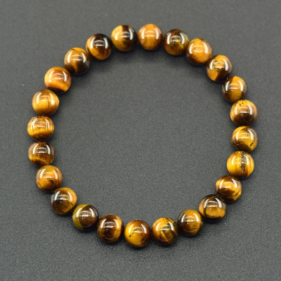 5A Natural Yellow Tiger Eye Bracelets Men Women Charm Beads Stone Jewelry Gain Wealth and Money Bangle One Dollar Item Pulsera