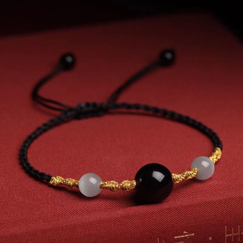 Red Agate Bracelet, Women'S Hand Rope, Natural Agate Necklace, Pendant, Loose Beads, Acacia Beans, Red Beans.