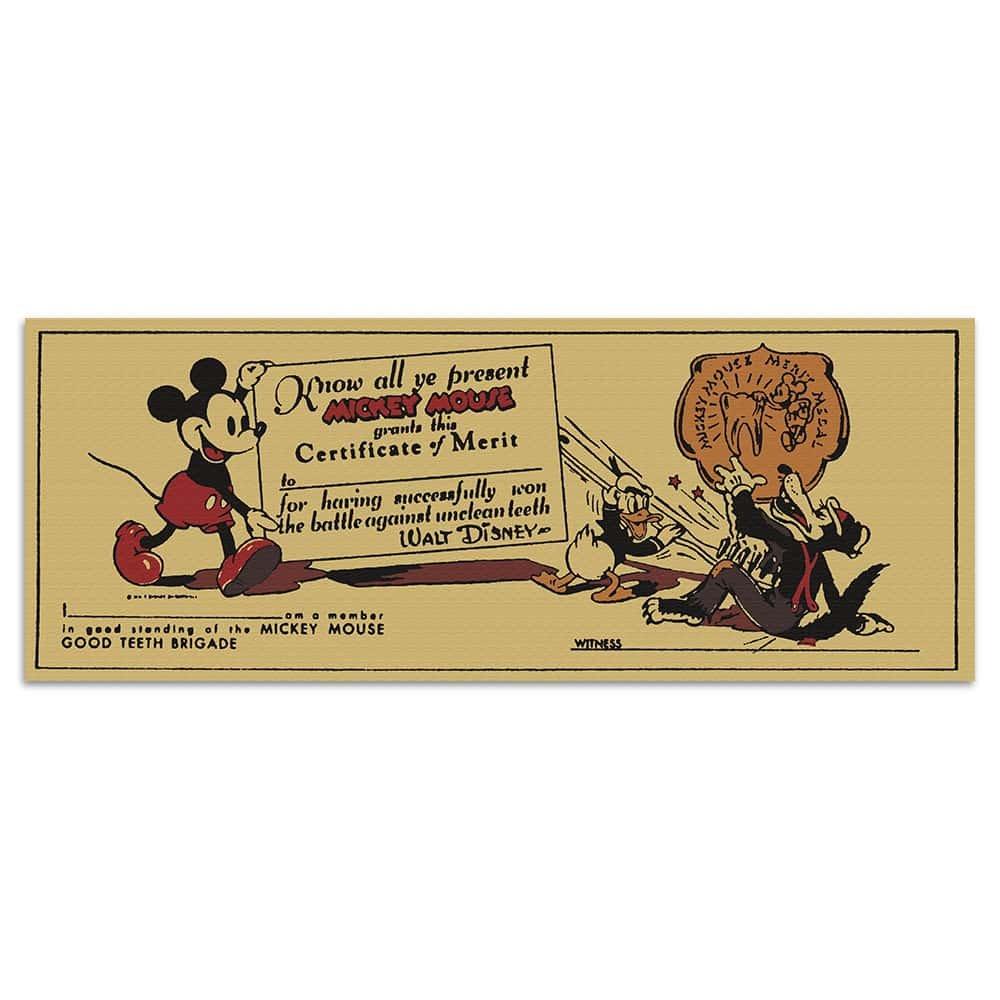 Disney Mickey Mouse Art 30cm X Made In Stylish Living Room Donald Duck Retro Fabric Panel Panel, 78.5cm Wide, Japan, Poster, Decor, Illustration,