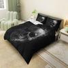 Duvet Cover Set Halloween Smoke Dark Horror Theme Halloween Bedding Set Perfect For Bedroom Living Room Photography Decoration.