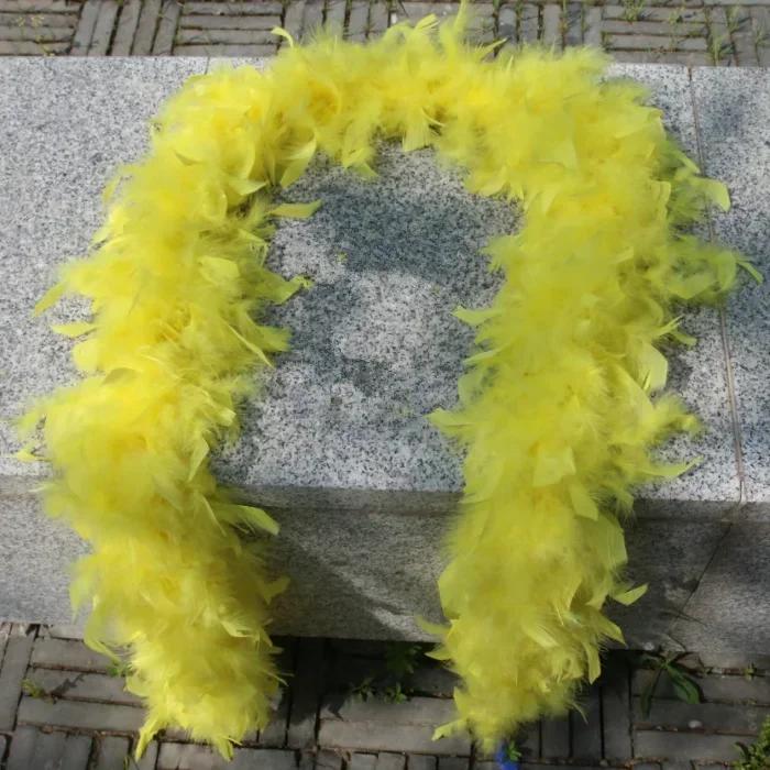 DIY 2 Metros 80 Gramas Super Espesso Penas de Peru Boa Tira Lenço/Festa Penas de Marabu para Roupas Plumas Penas de Casamento Decoração