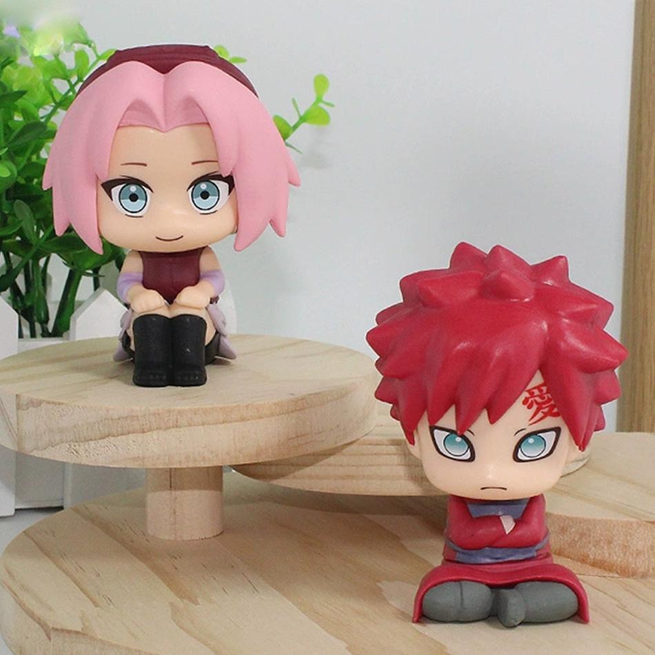 9 ס"מ דמות אנימה נארוטו נארוטו קאקאשי דמות אקשן גרסת Q קוואי סאסקה איטאצ'י פסלון קישוט לרכב דגם לאוסף צעצוע