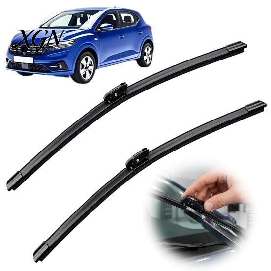 Durable Windshield Wipers 2Pcs Wiper Blades for Dacia Sandero III 2020-2023, 16/24 Precision Fit Inch Beamless Quiet Front Wipers, Direct Replacement