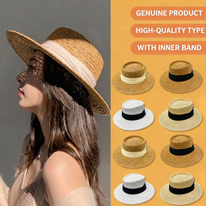 High-Quality Wide-Brimmed Panama Straw Hat For Beach Trips Summer Sun Protection Hat