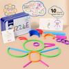 1 Set Montessori Early Educational Toys Wooden Creative Sticks And Rings Iron Box Puzzle Logic Thinking Game For Children