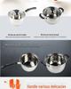 Klassischer 16-26 cm nicht-magnetischer Edelstahl-Doppelohr-Suppentopf zum Kochen von Milch, Nudeln und Suppe.