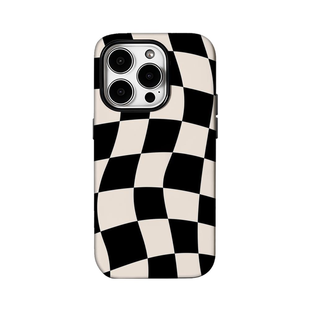 

Wavy Square Black White Phone Case for IPhone 16 15 14 13 12 11 X XS XR XSMAX 7 8 Pro Max Plus Double-layer Back Cover IPHONE13MINI