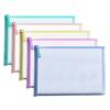 5 Pcs Mesh Zipper Bag A4 Letter Size Document Pouch Clear Plastic Waterproof Mesh Bag for Office School Travel