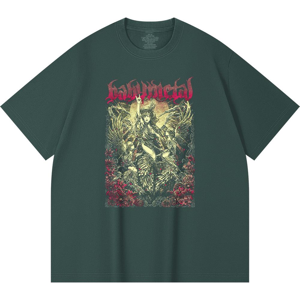 230 g/m² 100% Bavlna T-shirt Heavy Metal Rocková Kapela Tisk Populární Hudby Unisex Těžký Bavlněný T-shirt