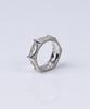 Address669 Structure Silver Ring #7W