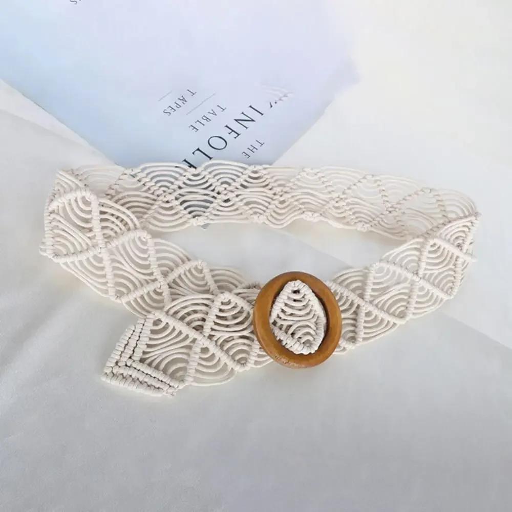 

Веревка, ручная работа, сделай сам, пляжное платье, пояса, аксессуары, этнический стиль, плетеный пояс, женская поясная цепочка, круглая деревянная пуговица бежевый