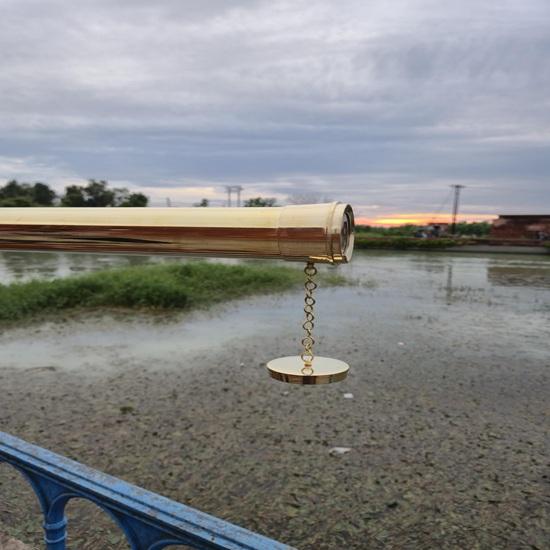 Maritime Brass Telescope Adjustable Wooden Tripod Nautical Decor Gift 42x Functional Telescope Home, Office, Studio Decor Gift