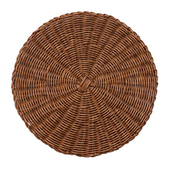 

Подставка под чашку Привлекательная Термостойкая ПВХ Имитация Ротанга Плетеная Круглой формы Подставка для дома