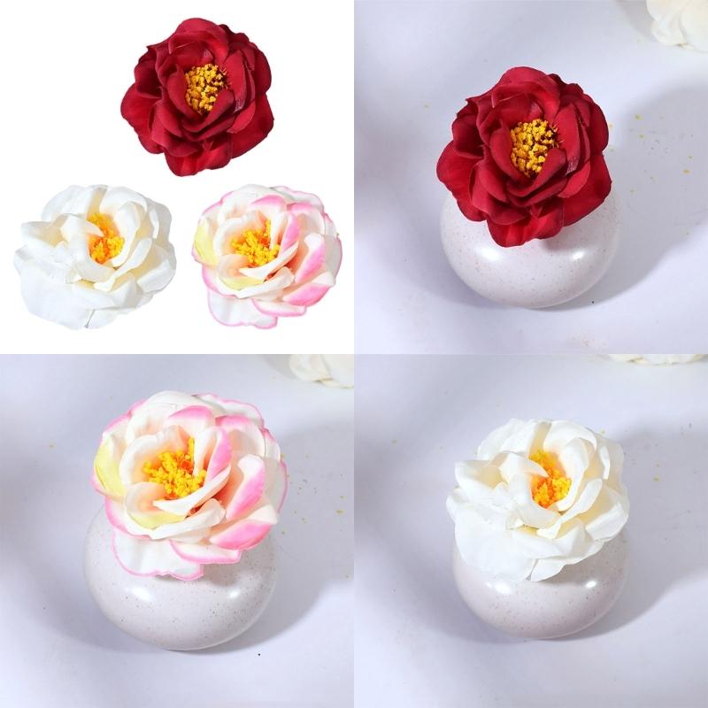 10Pcs Artificial Flower Head Small Flower Head For Wedding Flower Arrangements Sewing Craft Clothing Cake Top Decoration