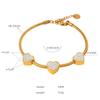 Adjustable Summer Beaded 18K Gold Plated Titanium Stainless Steel Waterproof Tarnish Free Jewelry Bracelets for Women Para Mujer
