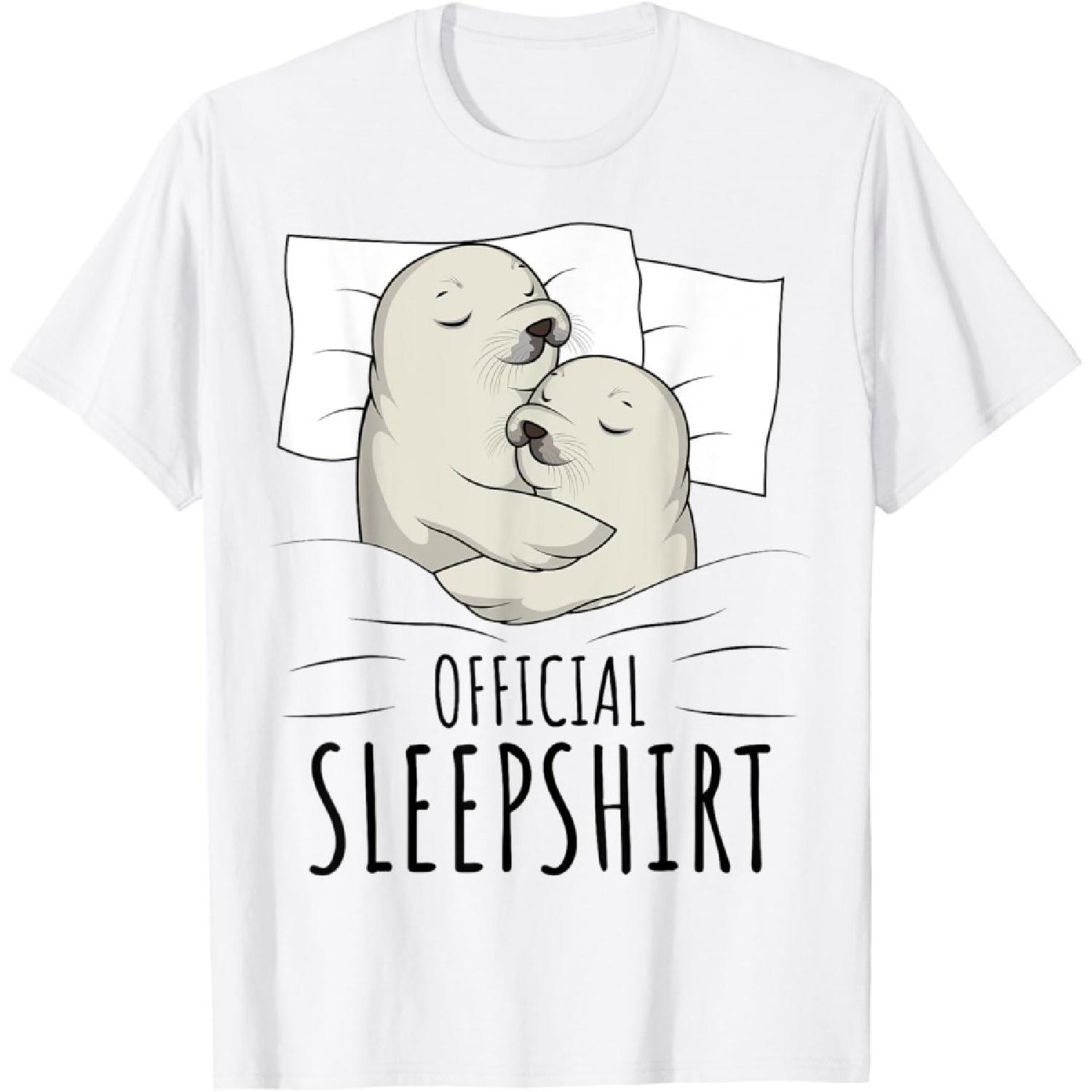 Официальная футболка-пижама  Спящий тюлень морской лев  S