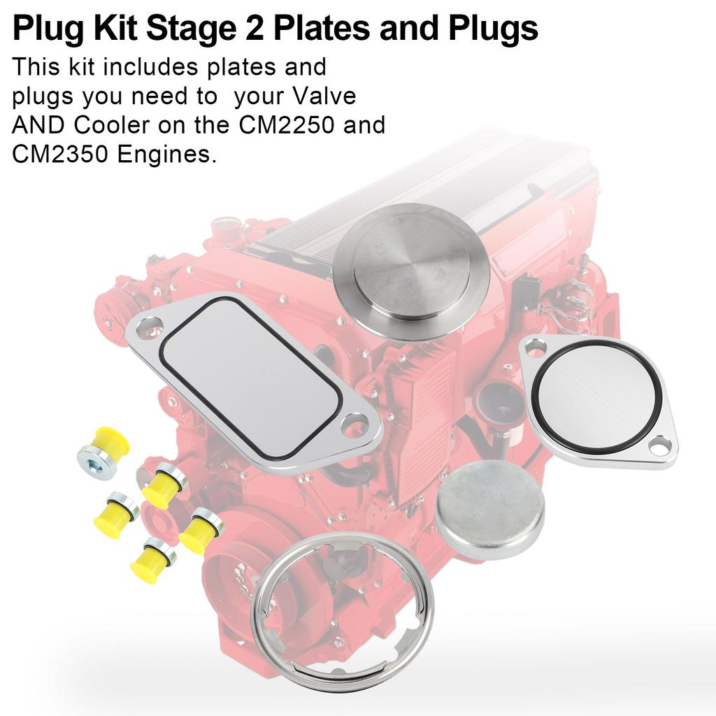 Plug Kit Stage 2 Plates And Plugs Fit For Isx 15 Cm2250 Cm2350 2010+