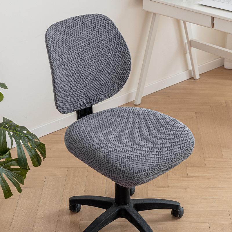 Stretch Jacquard Office Chair Seat Cover Soft Stain Resistant Fabric Universal For Home Office Work Study Spaces