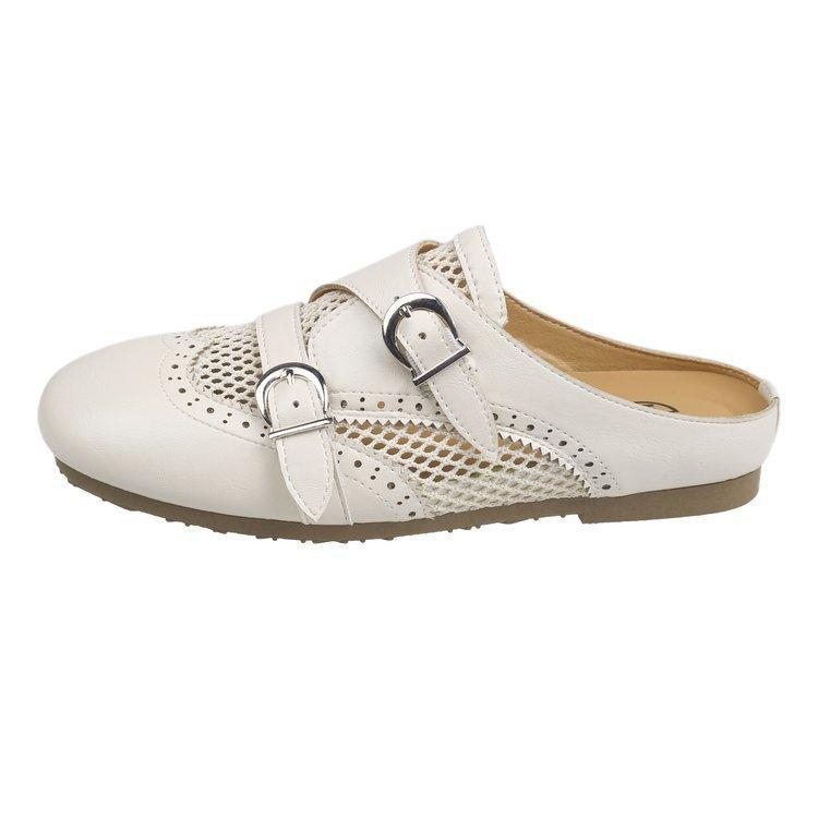 

Half-slip-on Women s Shoes, Breathable Shoes, Cool Slippers 40 бежевий