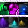 4 PCS Car LED Lights For Car Interior, 7 Colors Magnetic USB Wireless LED Lights With Bright LED Lamp Beads, Portable Touch Rechargeable LED Interior