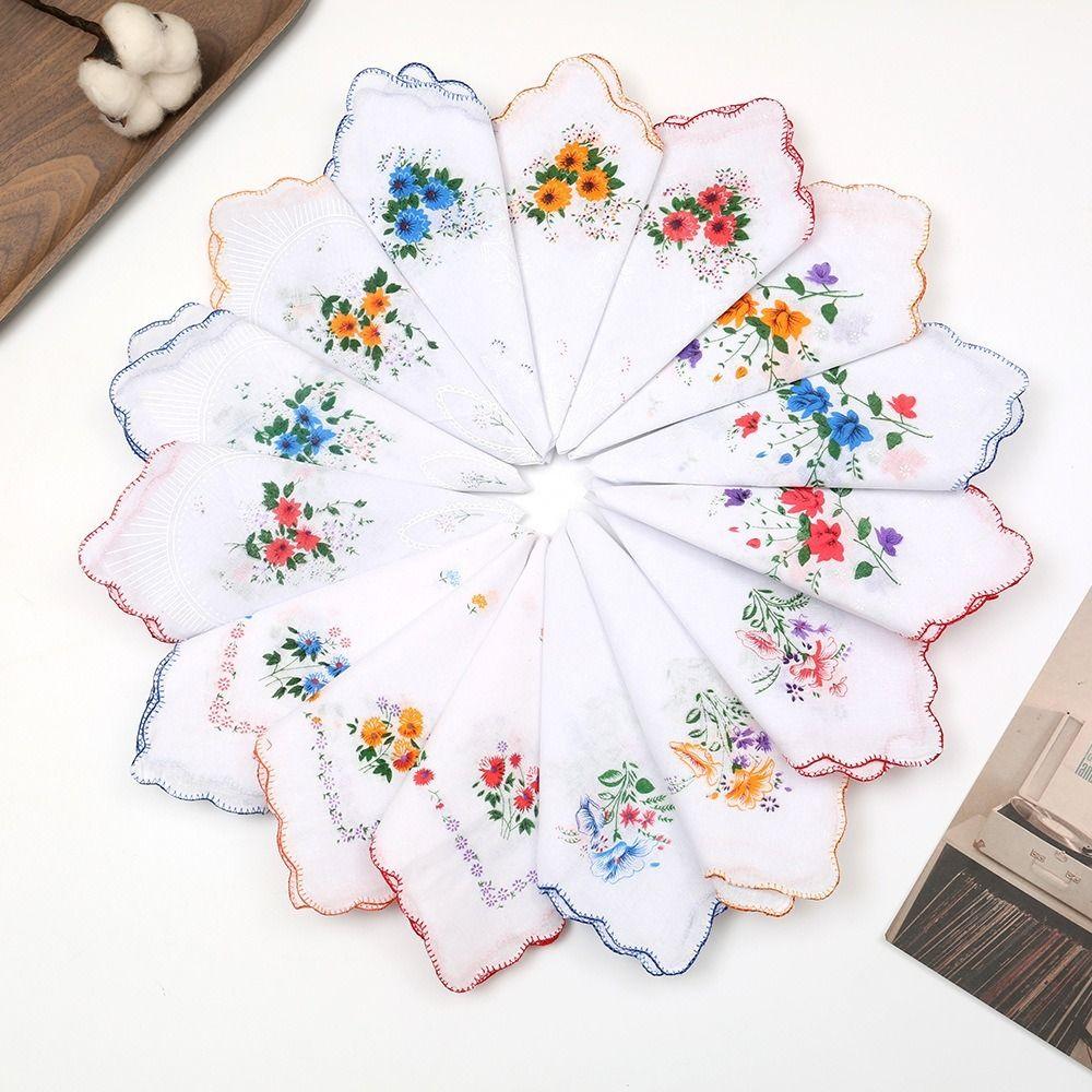 12 Pack Cotton Handkerchiefs Pure Cotton Pure Cotton Handkerchiefs Wedding Supplies