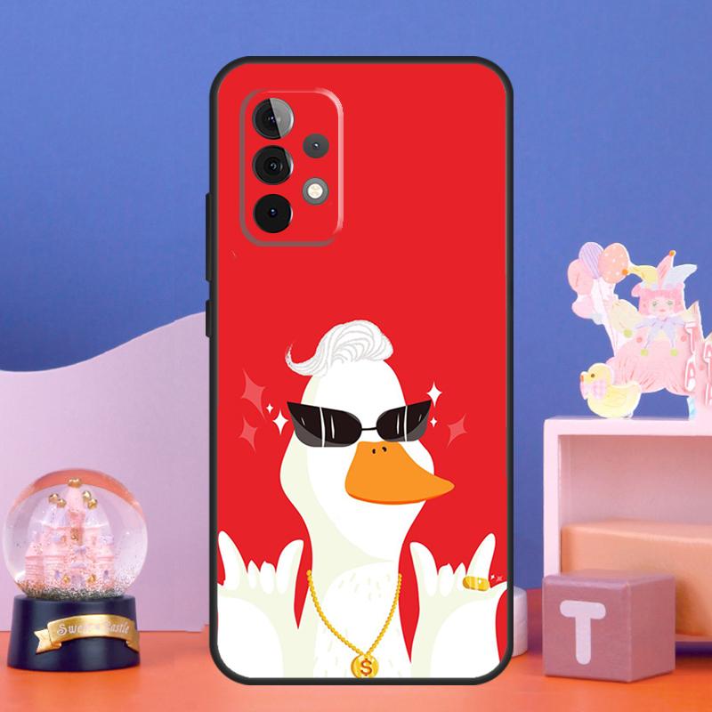 Cartoon Cute Animal Duck Case For Samsung Galaxy A55 A16 A26 A36 A56 A54 A34 A14 A15 A35 A52 A12 A32 A13 A33 A53 A17