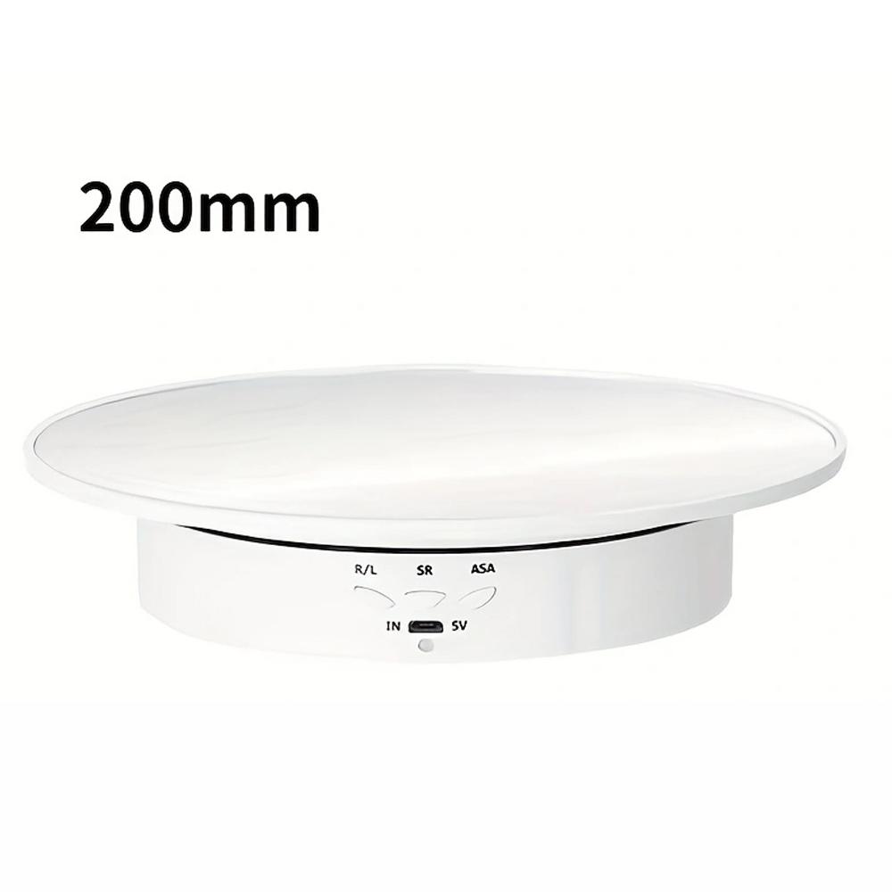 360-Grad elektrischer Drehtellerständer für Fotoprodukte und Ausstellungen, betrieben durch USB/Batterie, Batterie nicht enthalten
