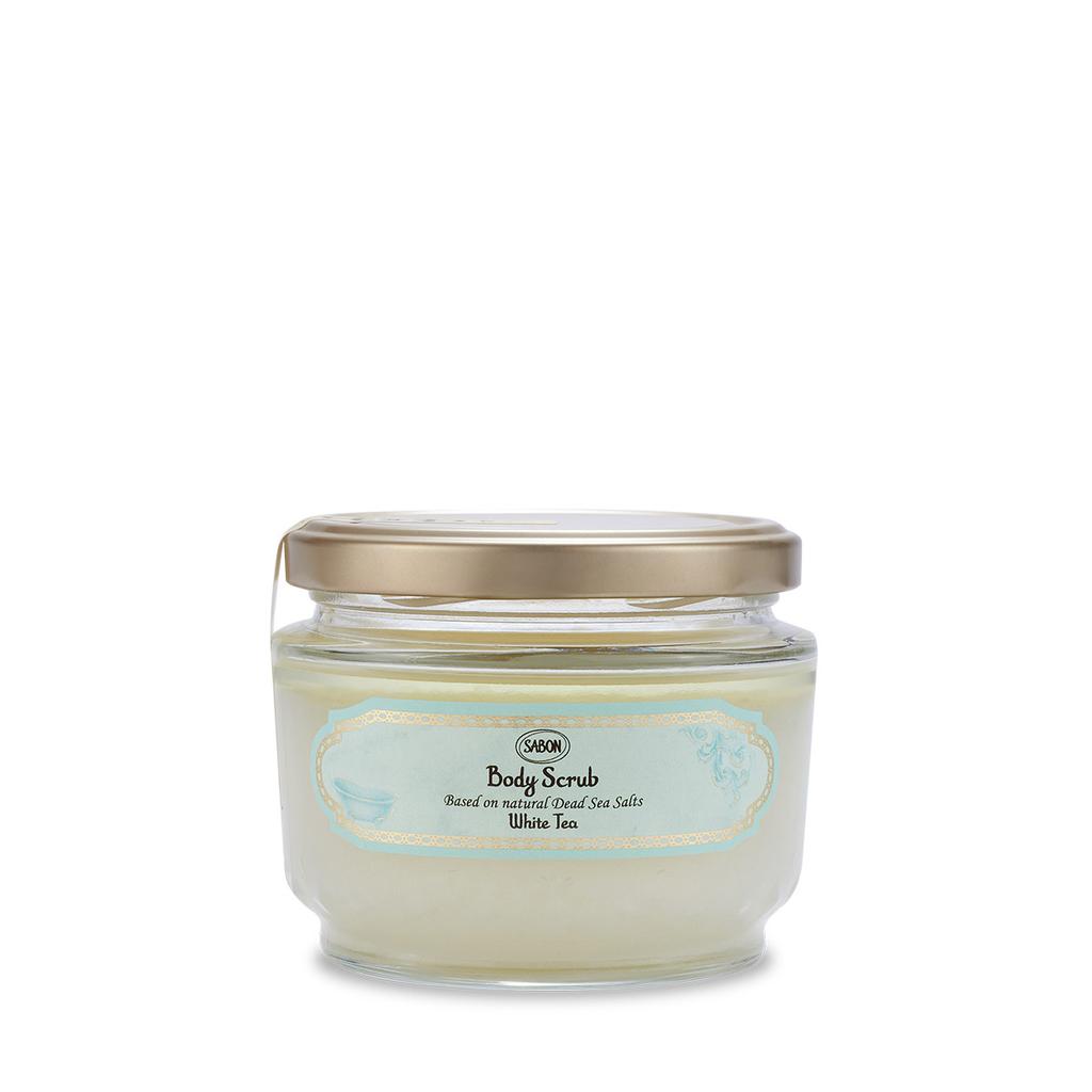 [Sabon] White Tea Body Scrub 320g + Wood Scoop