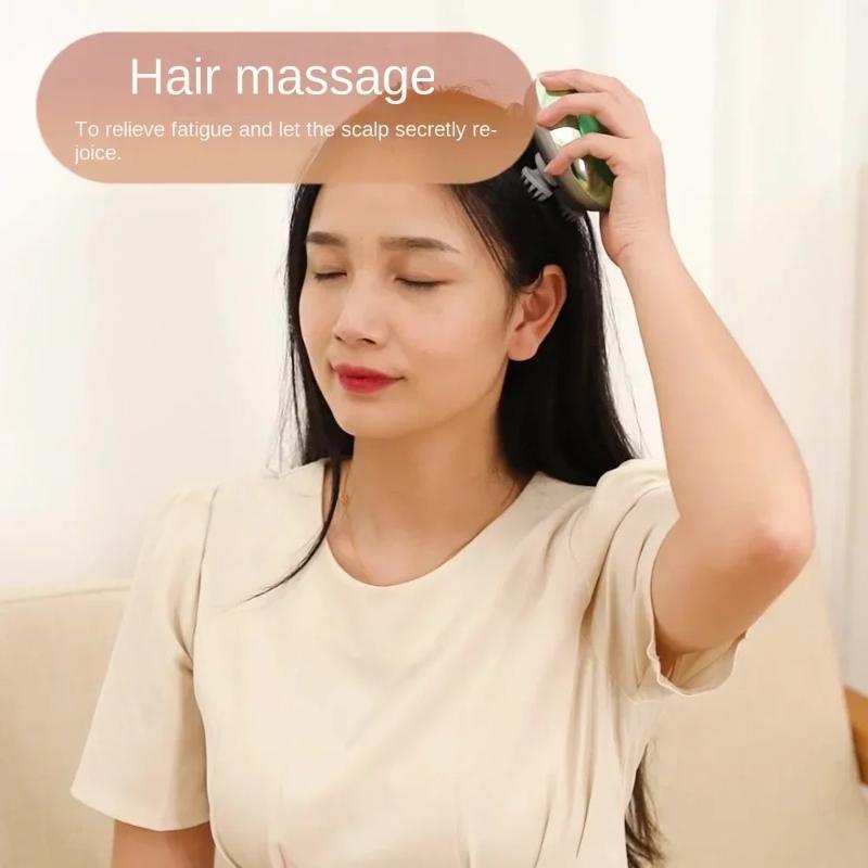 Mini Scalp Decompression and Kneading Electric Massager for Home Use, Portable and Multifunctional Waterproof Meridian Massager