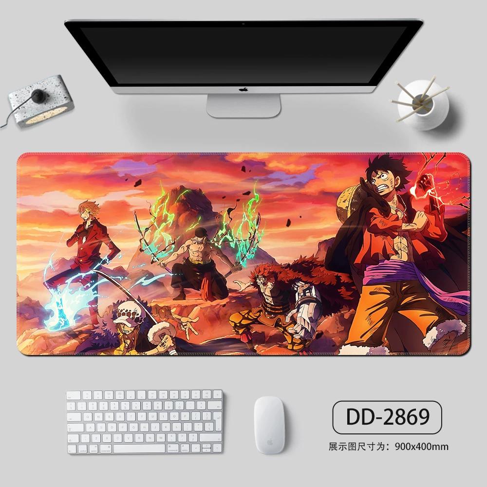 High Definition ONE PIECE Mouse Pad Oversize Boy Hot Blood Animation E-sports Keyboard Pad  Monkey D. Luffy Roronoa Zoro Computer Table Mat Animation