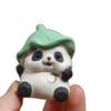 Yixing Zisha Lotus Leaf Panda Tea Pet Ornament for Tea Table Decor, Handmade and Adorable
