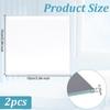 OLYCRAFT 2Pcs 4x4 Inch Square Glass Mirror Tiles, 2.5mm Thick, Polished, Modern Style, White, Peel and Stick, 2 Count