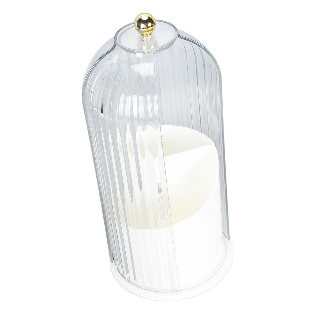 Makeup Brush Holder with Lid Clear Dustproof 360 Degree Rotating Makeup Brush Holder Organizer for