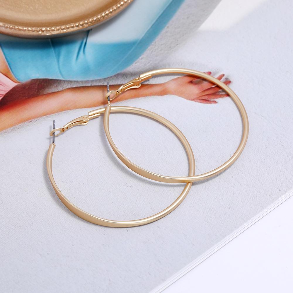 Fashion Hipster Simple Exaggerated Circle Earrings, Temperament Personality Versatile Earrings Alloy Earrings Women