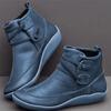 Women's Vintage Casual Short Ankle Boots Men Flat Snow Boots Shoes Vintage Booties Fashion Women Short Boot Leather