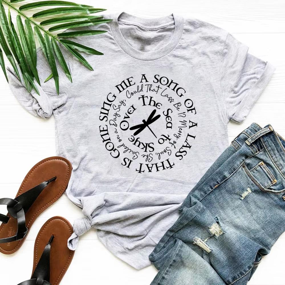 Sing Me A Song Shirt Claire T-Shirt Book Merch Outlander Jamie Fraser Shirts Fraser Ridge Clan Tv Series Tee Retro Sassenach Top