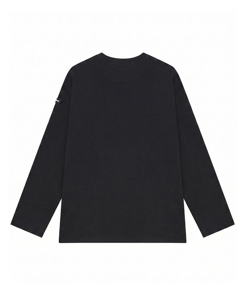 Nupeuebeullu Neb Henryneck Long Sleeve (Black)
