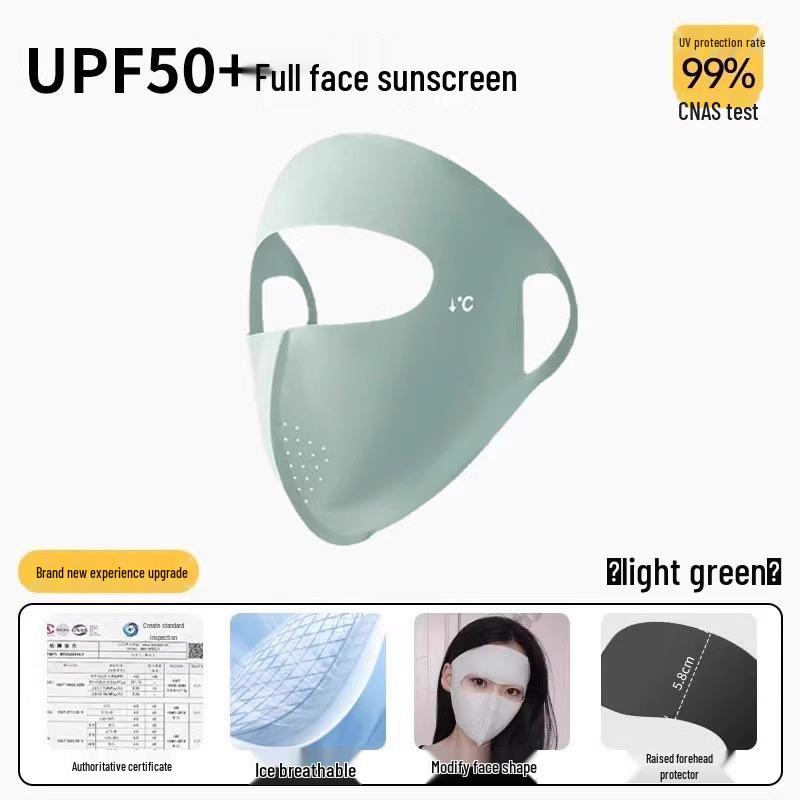 Sunscreen Ice Silk UV Protection Face Mask for Women – Full Coverage for Summer Cycling & Driving
