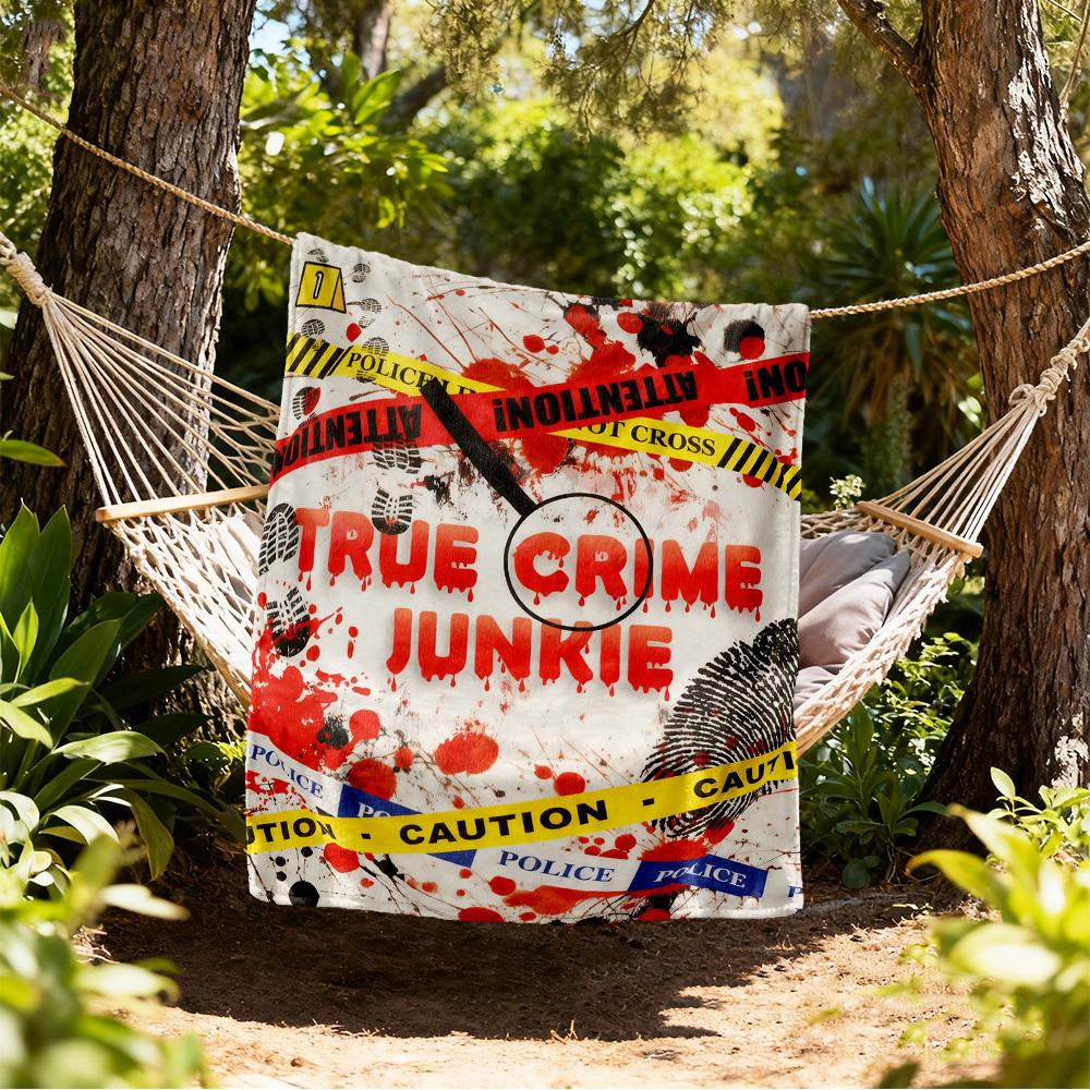True Crime Junkie Outdoor Flannel Blankets, Outdoor travel, Home Blankets, Fan Gifts,Suitable for All Seasons, Christmas Gifts. R1127176 80x120cm