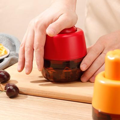Dénoyauteur 7 Trous Enlève-Noyaux Outil Dénoyautage Olives Dénoyauteur Portable pour Fruits Cuisine (Sans BPA, sans FDA)