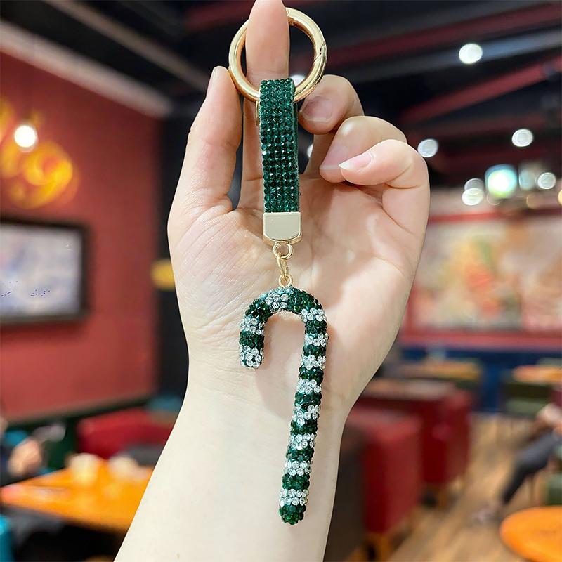 1PC Keychain Ideal Gift Full Rhinestone Design Cute Bag Charm Versatile Pendant Festive Vibe Various Styles