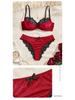 Set Reggiseno Sexy Europeo e Americano - Minimizzante per Seno Abbondante, Anti-Caduta, Ultra-Sottile Lingerie Francese Due Pezzi.