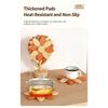 5-Piece Wooden Trivet Set with Flower Forms and Vertical Storage for Family Meals, Gatherings, and Dining Table Presentation