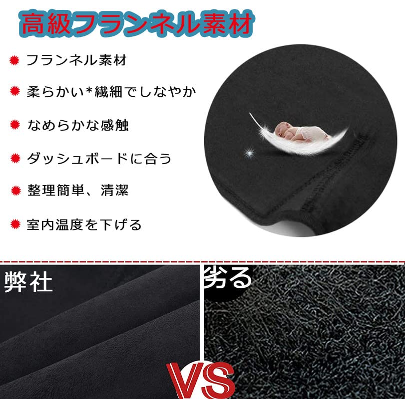 Compatible with Toyota Crown S210 Series Dashboard Sun Dashboard Light Flannel Heat and Waterproof (14th Generation) Mat, Vehicle-Specific Cover,