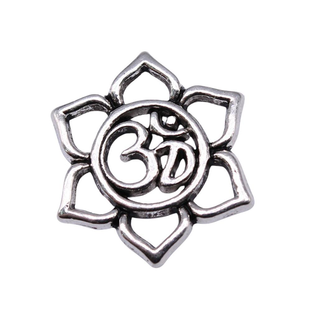 Om Lotus Charms Sports Pendants For Spiritual Yoga Themed Jewelry