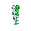 Scary Alien Hug Ghost Brooch